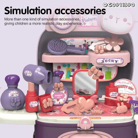 Wholesale Plastic Beauty Girls Makeup Mirror Girls Make up Play Toy Gift Set