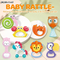 Wholesale Montessori Animal Model Baby Rattles Plastic Baby Sensory Teether Ring Toys
