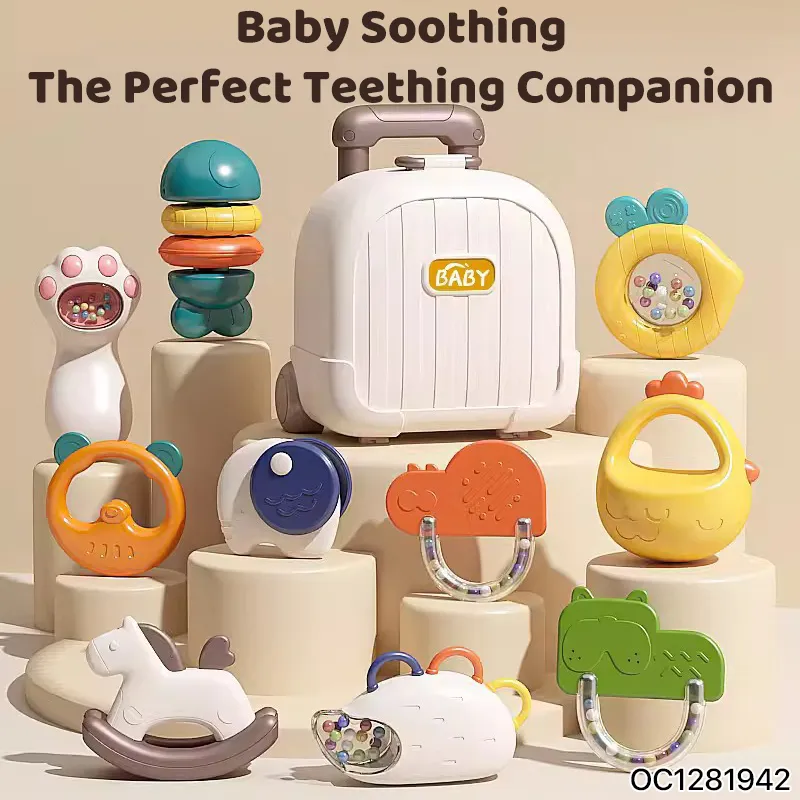 Wholesale Montessori Rattle Ball Silicone Educational Teether Sensory Toys for Baby