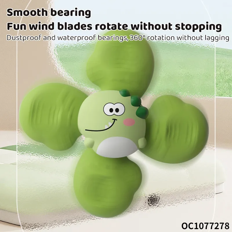 Baby Montessoris Silicone Spinning Bath Toys Bathing Sucker Sensory Toy Rotating Rattles Early Educational Fidget Toy