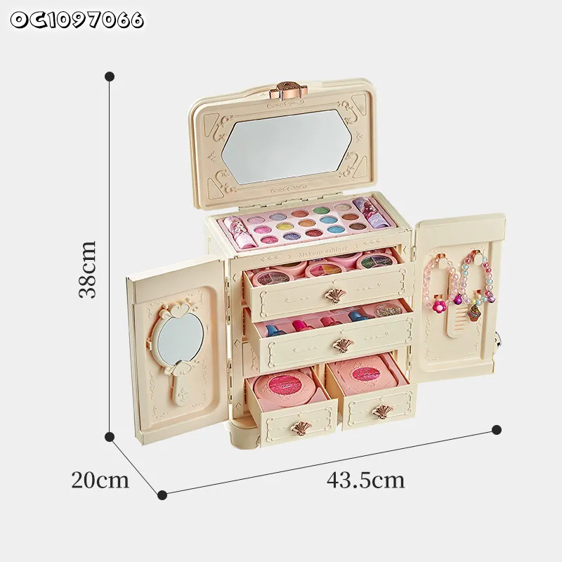 Wholesale Beauty Make up Kit Washable Makeup Girls Toy Cosmetics Pretend Makeup Box Play Set for Kids