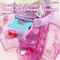 DIY Pink Jewelry Box Fashion Girl Makeup Making Ring Ideas Mini Cosmetic Make up Toys for Girls
