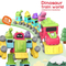 Wholesale Montessori Plastic Hand Educational Dinosaur Popular DIY Building Block Toy
