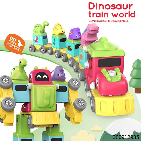 Wholesale Montessori Plastic Hand Educational Dinosaur Popular DIY Building Block Toy