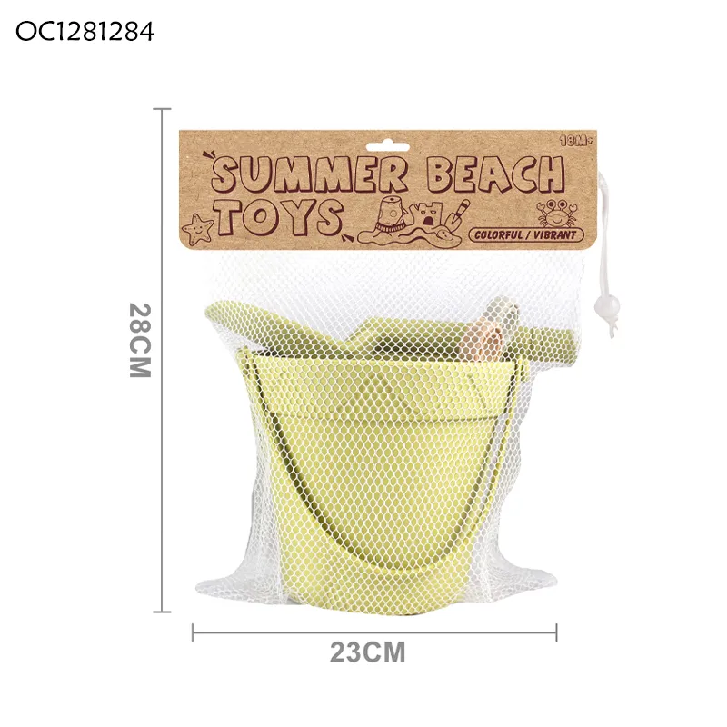 Wholesale Summer New Sand Molds Kids Water Fun Silicone Sand Bucket Beach Silicone Baby Toys