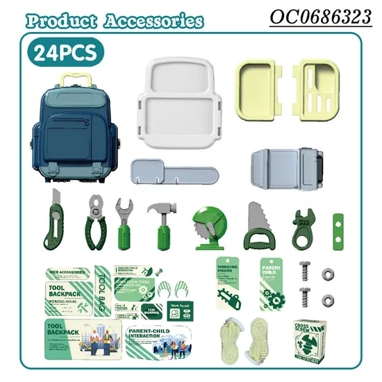 Kids Mechanic Repair Tool Box Kit Set Learning Tool Toy for Sale with Backpack