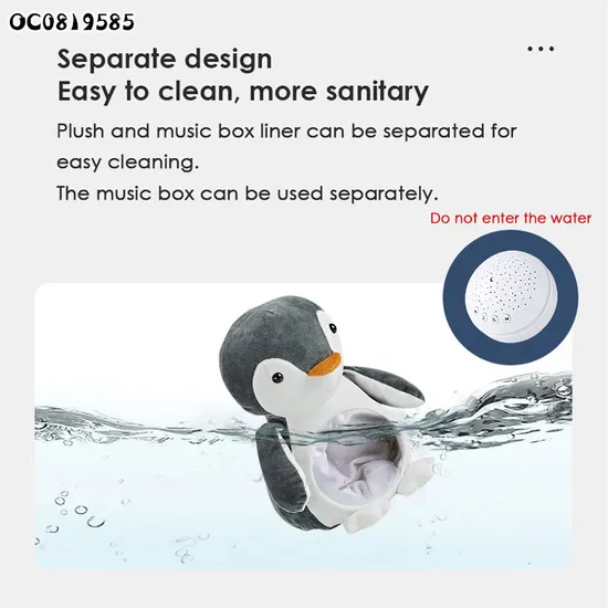 Wholesale Walking Singing Educational Customized Plush Sensory Baby Penguin Animal Toy with Light Music
