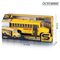 Wholesale Miniature Mini Car Friction School Bus Baby Music School Bus Toy Model for Kids with Light Sound