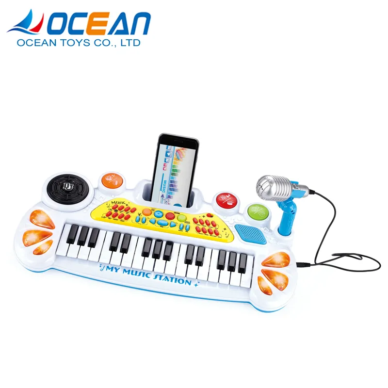 Wholesale Toy Piano Educational Electronic Music Keyboard Instrument Musical Keyboard with Light