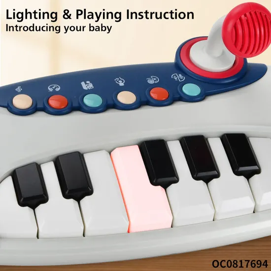 Wholesale Montessori Musical Instruments Children's Battery Operated Toy Electronic Keyboard Piano for Baby Kids