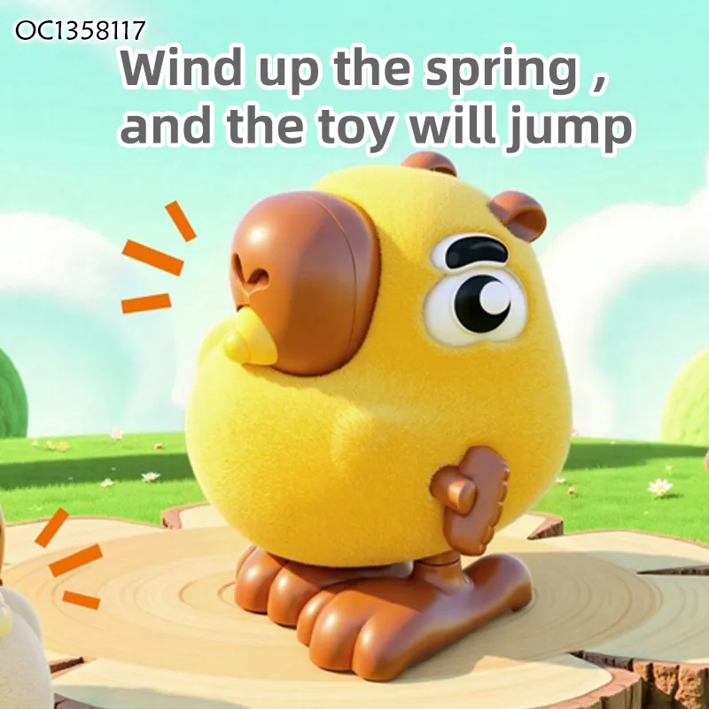Wholesale Children Popular Hot Sale Jumping Wind up Animal Cartoon Cheap Plush Stuffy Toys