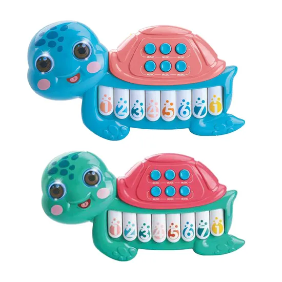 Wholesale Interactive Cartoon Electronic Musical Instruments Cartoon Light-up Keyboard Toy with Music
