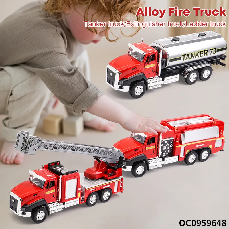 Wholesale Fire 1: 50 Diecast Truck Model Metal Cars with Light Music