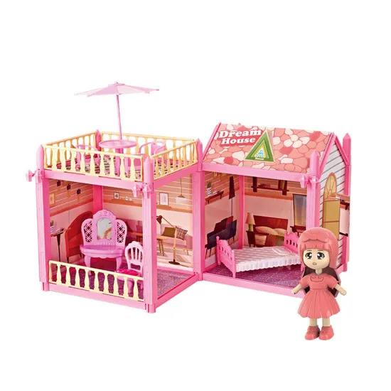 Wholesale Plastic Doll House Kitchen Miniatures Dream Dollhouse for Girls Pretend