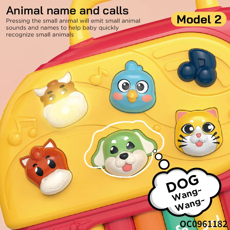 Wholesale Interactive Montessori Sensory Whack a Mole Toy Musical Instruments Light-up Keyboard Electronic Piano Toy