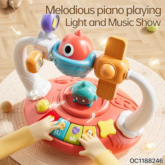 Wholesale Baby Light-up Keyboard Electric Montessori Sensory Educational Music Hand Piano Toy