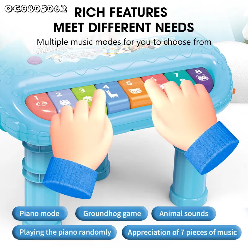 Wholesale Interactive Children Lighted Sensory Education Toy Keyboard Electronic Musical Organ