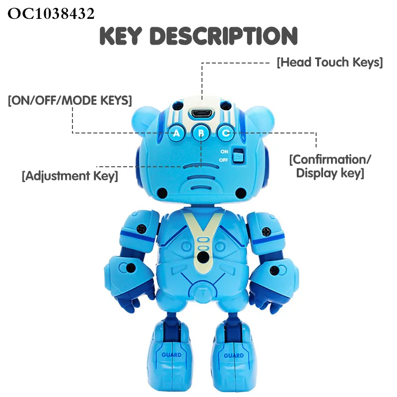 Wholesale Smart Alarm Clock Educational Interactive Intelligent Robot with Light Sound and Touch Sensing