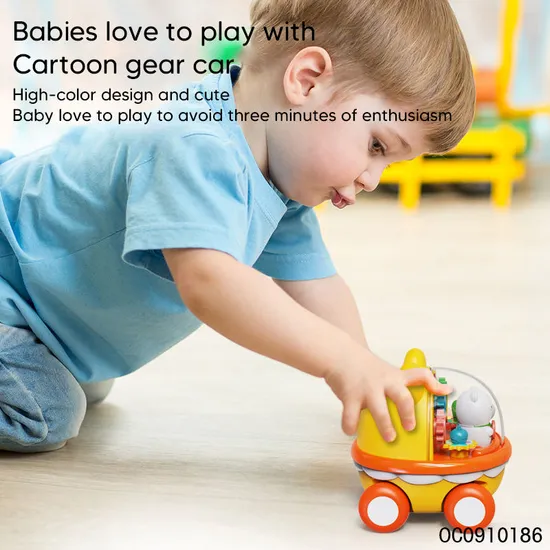 Wholesale Friction Funny Cartoon Construction Mini Car Small Plastic Toy Set for Child