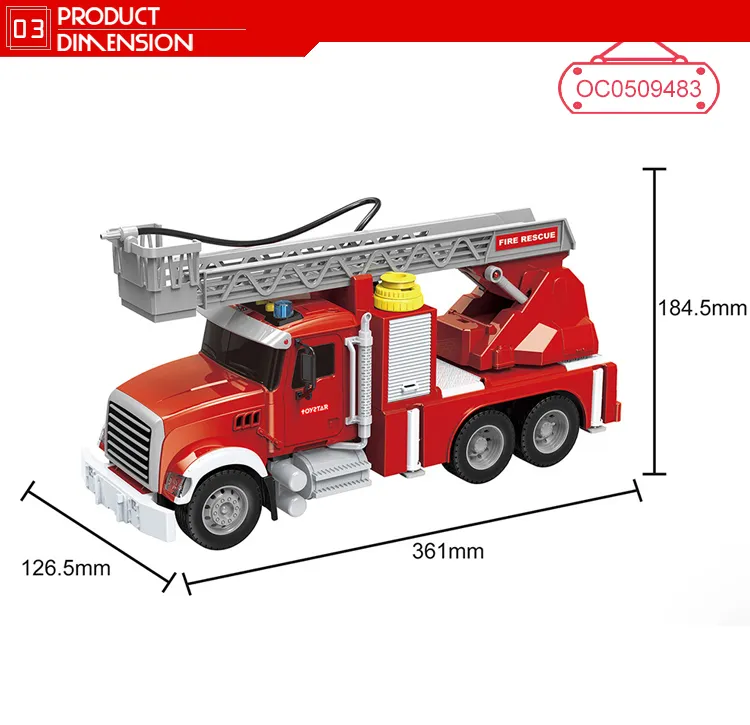 Wholesale Friction Truck Children Miniature Fire Mini Car Toys Model with Light Sound