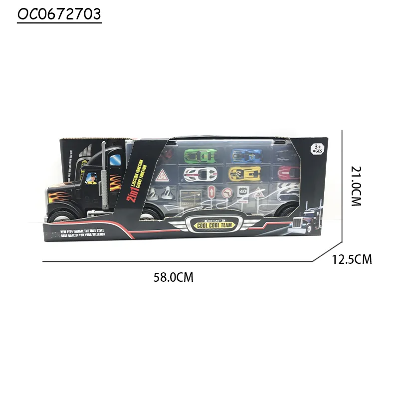 Wholesale Diecast Children Truck Metal Diecast Model Set Mini Metal Car Toy for Kids