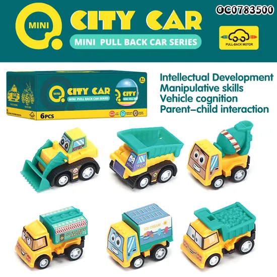 Wholesale City Custom Engineering Mini Pull Back Toy Car Small Toy Truck Model