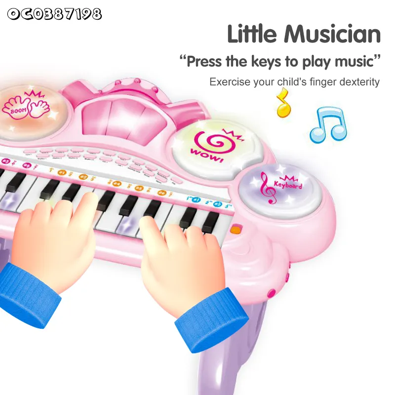 Wholesale Educational Instrumentos Musicales Electronic Plastic Musical Toys 24 Key Keyboard Piano for Kids