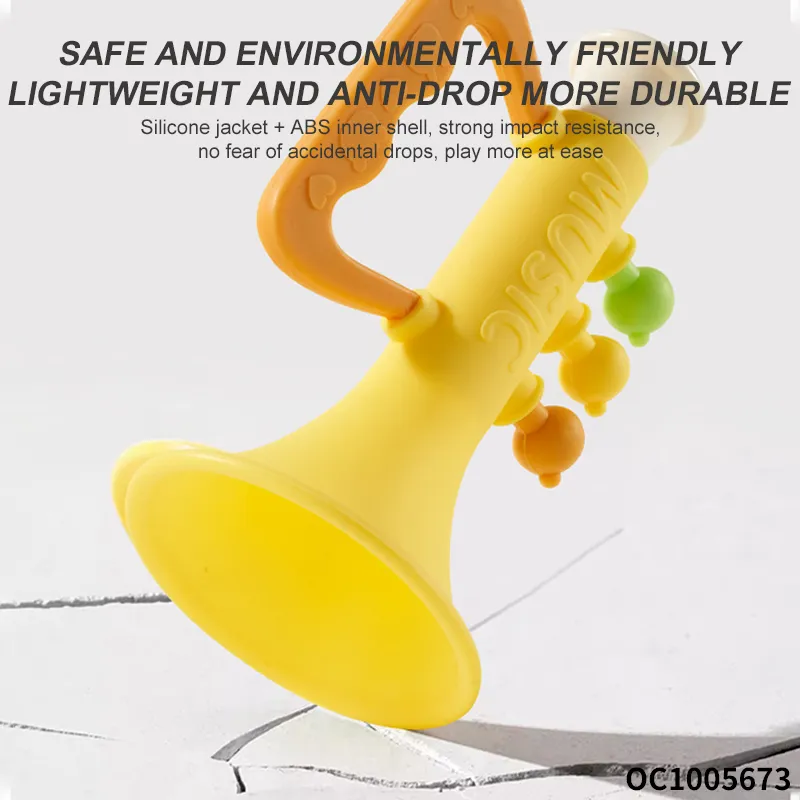Wholesale Musical Educational Baby Handheld Horn Montessori Musical Sensory Toy Trumpet