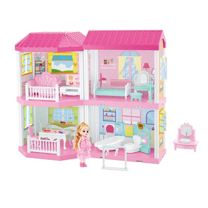Wholesale Preschool Baby DIY Plastic Miniature Doll House Furniture for Girls Gift