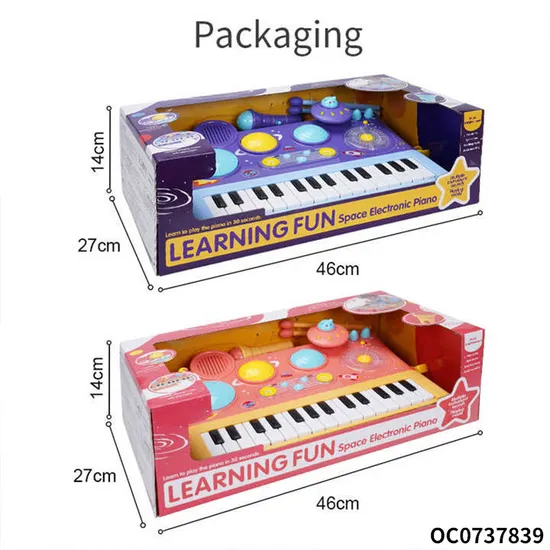 Wholesale Battery Montessori Sensory Hand Drum Montessori Early Learning Musical Instrument Piano Keyboard Toy