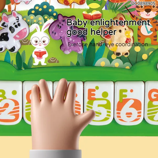 Wholesale Plastic Battery Operated Keyboard Piano Toy Musical Instruments Light up Kids Educational Montessori Toys