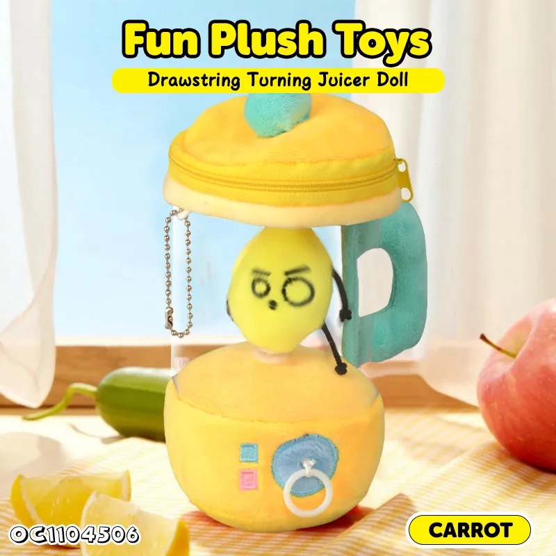 Wholesale Custom Plush Mini Lemon Juicer Machine Pretend Play Kitchen Toy