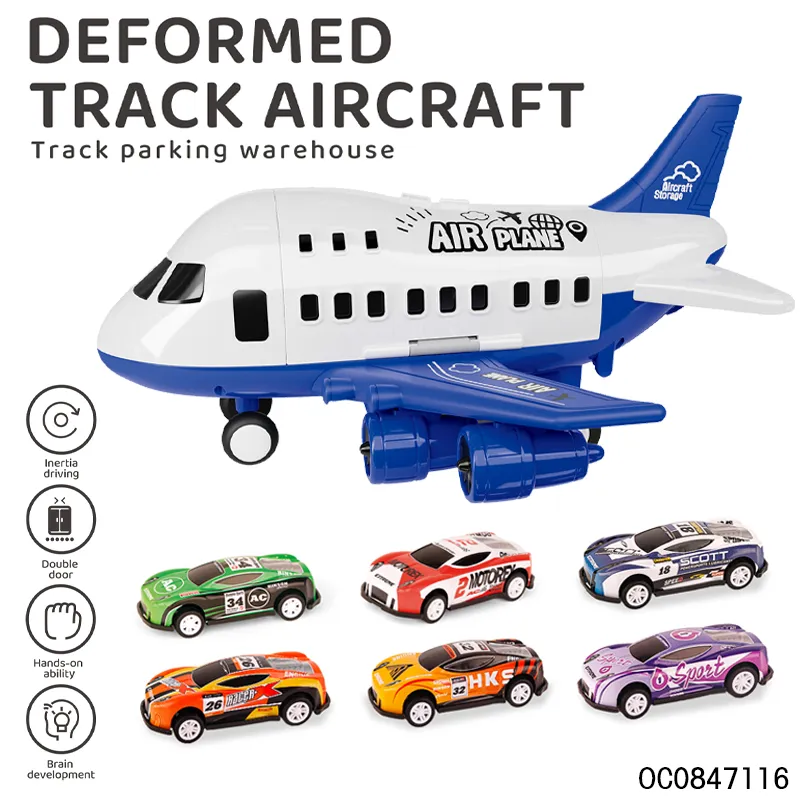 Vehicle Construction Cartoon Plastic Storage Plane Kids Alloy Car Toys for Kids