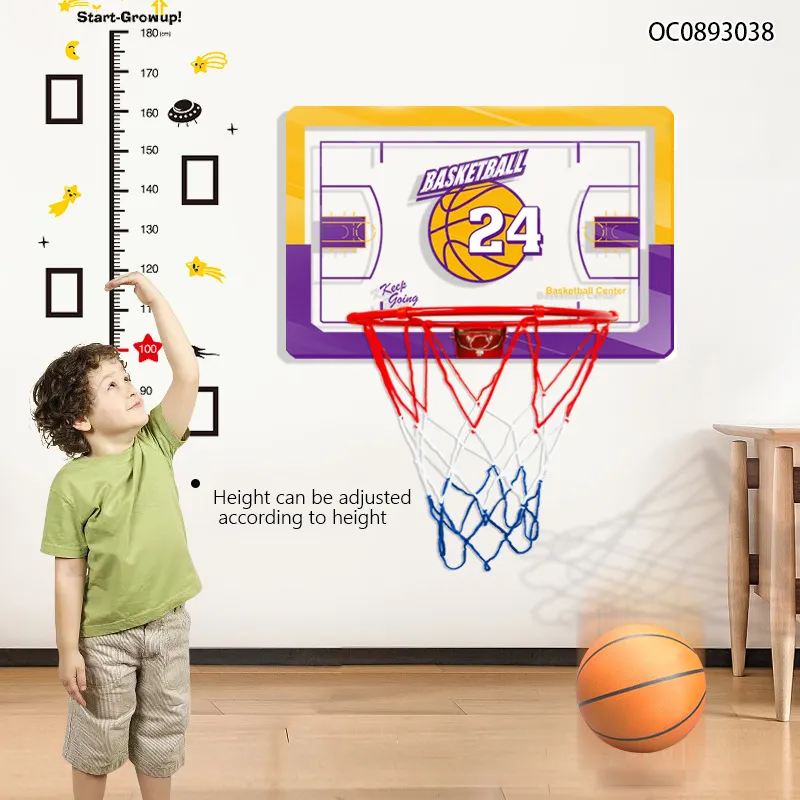 Wholesale Custom Wall Hanging Height Adjustable Basketball Board Indoor Sports Games Toy Hoop Stand for Kids