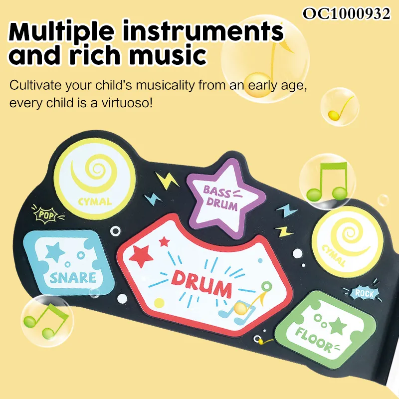 Wholesale Plastic Modes Musical and Sound Kids Toys Instruments Electronic Children Happy Drum